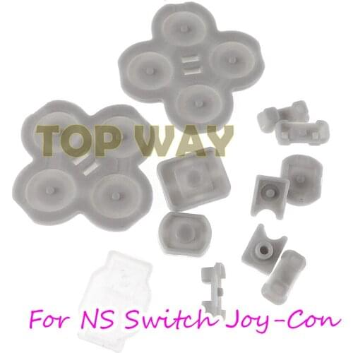 100sets/lot Left and Right For NS Nintendo Switch Joy Con Silicone Start Select Keypad Rubber Conductive Buttons A-B D-pad