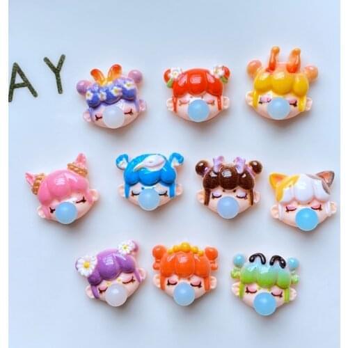20Pcs New Cartoon Lovely Mini Princess Flat Back Resin Cabochons Scrapbooking DIY Jewelry Craft Decoration Accessorie L34