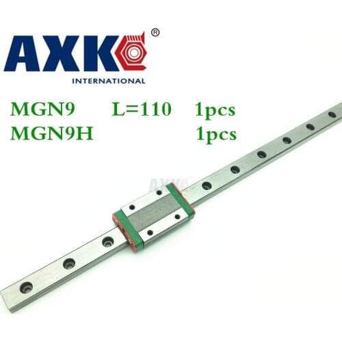2021 Rushed Real Linear Rail Cnc Router Parts Axk Axk Mgn9 9mm Miniature Linear Slide - 110mm Rail Mgn9h Block Carriage