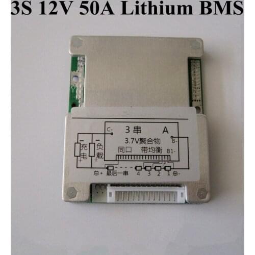 3s 12V 50A Lithium Bms for Li-ion Polymer Cell 3s Bms Pcb 50A Li-ion Battery Pcm for 3s Battery Pack Battery Protection Board