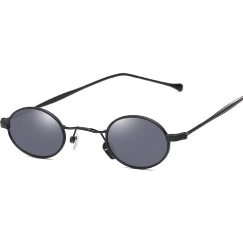 90s Vintage Round Small Sunglasses Men Women Retro Brand Designer Unisex Black Circle Lenses Sun Glasses Shades UV400