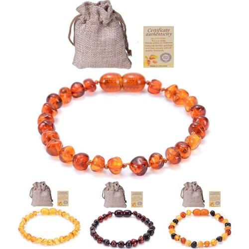 Baltic Baby Bracelet Children Molars DIY Irregular Bracelet on Hand Child Jewelry Fussiness Reduce Ambers Teething янтарь