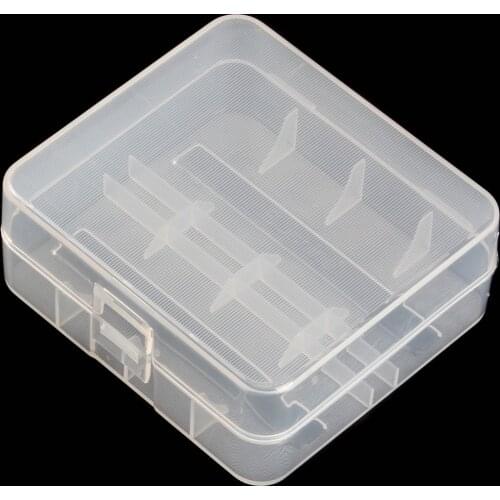 1 Pc Portable Transparent Hard Plastic Case Holder Storage Box Durable Batteries Storage Case Fit for 2 x 26650 Batteries