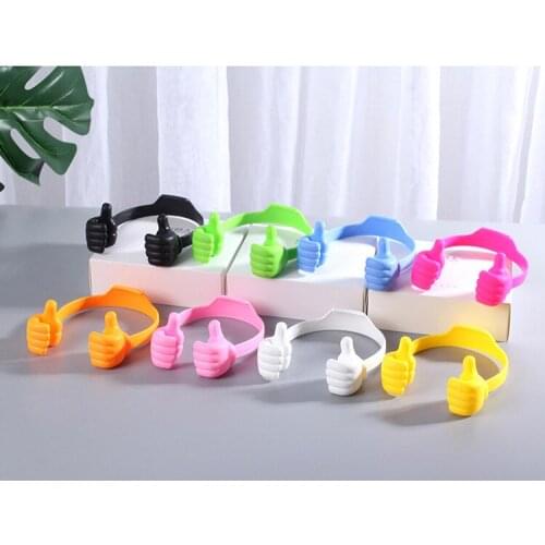 Colorful Thumb Shape Phone Table Mount Stand Bracket Universal Mobile Cell Phone Holder For IPhone For Meizu m3s For Huawei P9