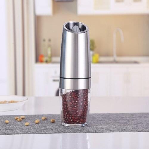 Electric Sea Salt and Pepper Grinders Automatic Gravity Herb Spice Mill Adjustable Coarseness Spice Grinder Condiment Bottles