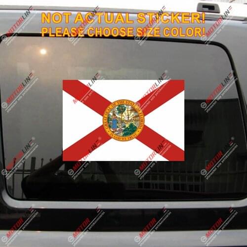 Florida Flag FL US State Decal Sticker Car Vinyl reflective glossy pick size