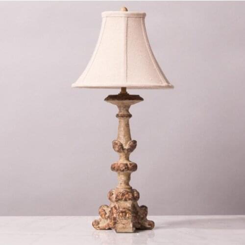 French Desk Lamps retro old tone resin Table lights mini bedroom bedside lamp handmade Vintage export dresser Led Light