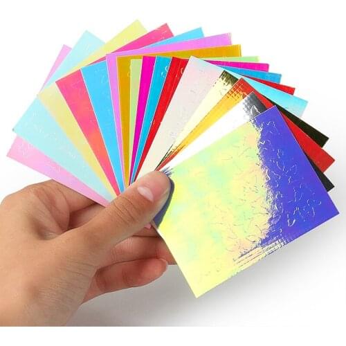 16pcs Holographic Butterfly Stars Nail Stickers 3D Thin Laser Stripe Sticker Butterfly Nail Art Transfer Sticker Decal Decor Set