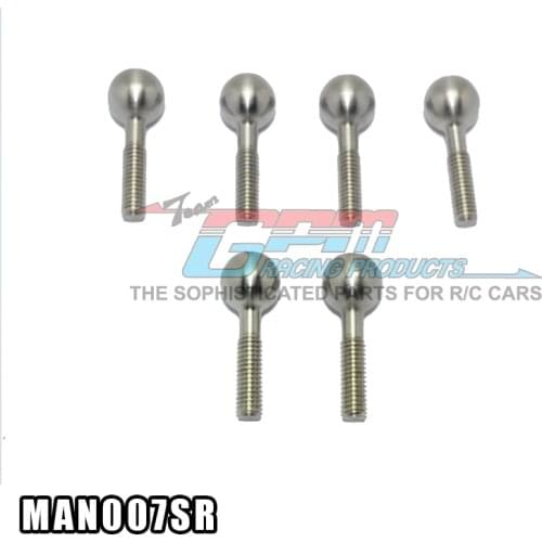 GPM STAINLESS STEEL PILLOW BALL FOR REAR KNUCKLE ARMS For 1/8 ARRMA NERO 6S BLX AR106011/AR106009 RC Upgrade