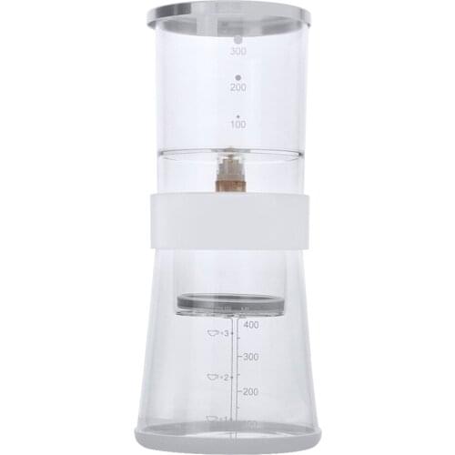 Cold Brew Drip Coffee Maker 400ml Iced Coffee Glass Carafe Dripper 3 People with Stainless Steel