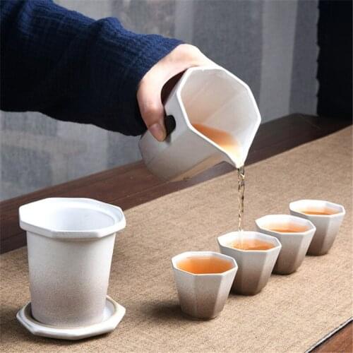 Ceramic Teapots Gaiwan Teacups Chinese Teaware Portable Travel Tea Sets With Travel Bag Kung Fu Drinkware Mug Gift For Friends