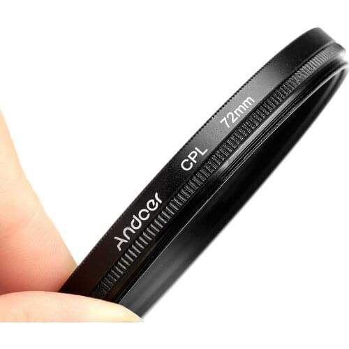 Andoer 72mm UV+CPL+ND8 Circular Filter Kit for Canon Nikon Pentax Sony DSLR Camera Circular Polarizer ND8 Neutral Density Filter