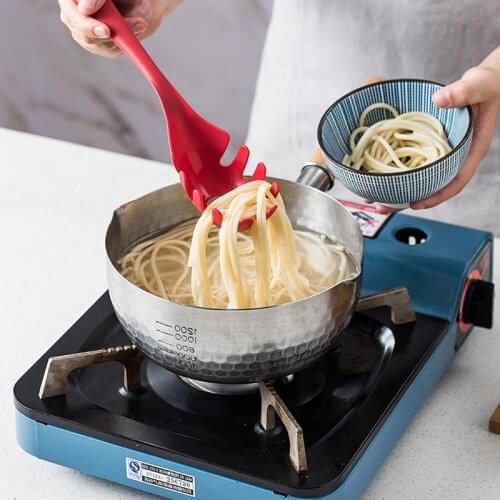 Noodle Spoon Silicone Pasta Scoop Colander Noodle Spaghetti Scooping Slot Spoon Nylon Pasta Tools Colander Kitchen Gadget