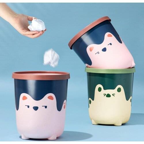 Multi-function Garbage Box Rubbish Garbage Bin PP Plastic Toilet Paper Box Large Capacity Bucket Waste Bin Home Garbage Can