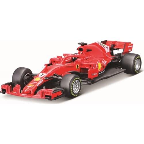 Bburago 1:43 Ferrari SF71H 2018 #7 Kimi Raikkonen Hardcover Alloy Luxury Vehicle Diecast Cars Model Toy Collection Gift