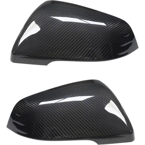 1 Pair Carbon Fiber Car Side Door Mirror Cover Cap Trim Fit for Toyota GR Supra 2019 2020