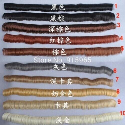 Wholesales 10pieces/lot bjd fringe hair wigs 5cm gold brown black golden natrual color hair for 1/3 1/4 BJD doll short hair