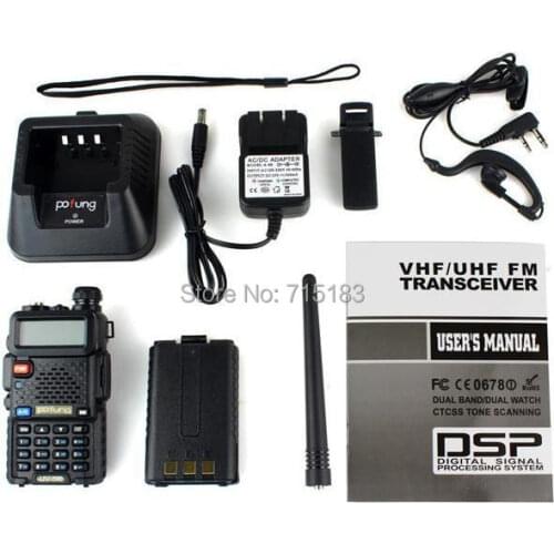 Original 2pcs Baofeng UV5R Radio Pofung UV-5R 5W FM Radio 128CH VHF+UHF VOX Dual Band walkie talkie for car