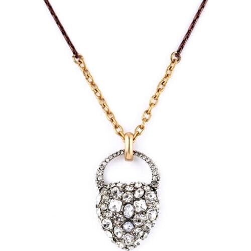 Bulk Price High Quality Necklace Pendants For Women Long silver color ColorCrystal Fine Gems Lovely Peace New Brand