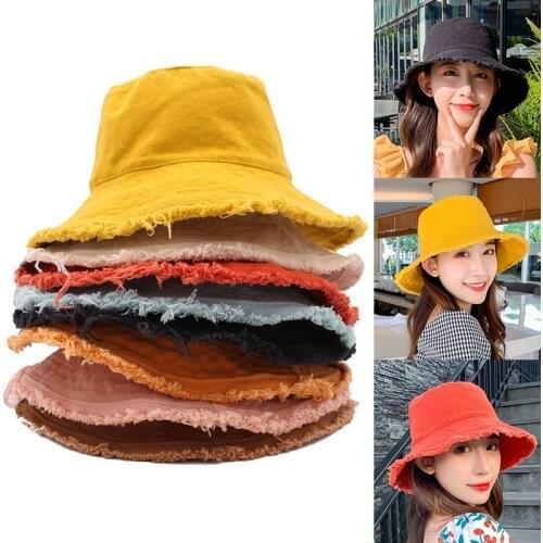 Fashion cotton Bucket Hat men and Women Japanese Harajuku Fisherman Hat Folding Sun Fishing Panama Hats hip hop hats solid color