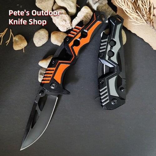 Camping Tactical Folding Knife,Outdoor Multi-Purpose EDC Pocket Steel Knife,Two Fruit Knives With Optional Colors,Portable Tools