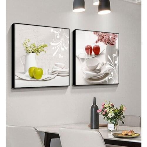 Restaurant Fruit Apple Posters and Prints Painting on Canvas Scandinavian Wall Art Picture for Living Room Modern Kitchen Decor