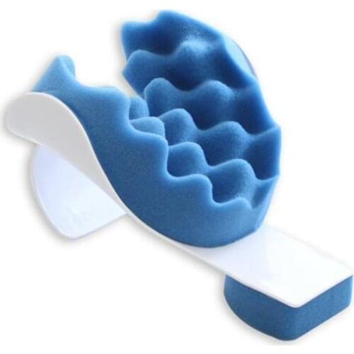 Travel Neck Pillow Theraputic Neck Shoulder Support Tension Reliever Soft Blue Sponge Releases Muscle Tension Relaxation Pollow