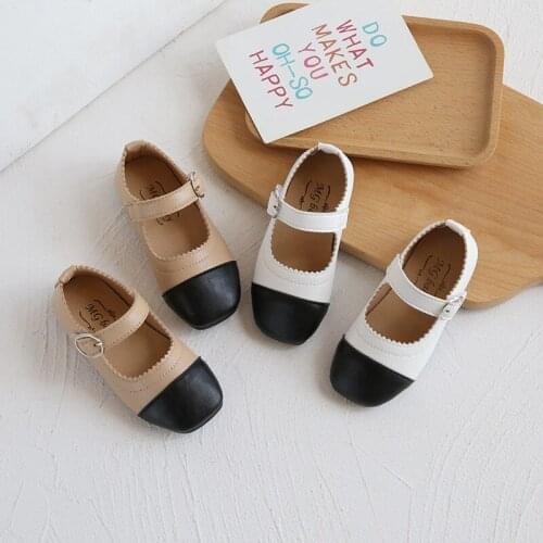 Girls Princess Shoes 2021 Spring And Summer New Fashion Velcro Soft Sole Small Leather Shoes Buckle Girls Shoes