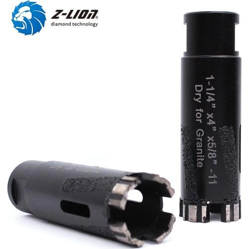Z-LION Diamond Abrasive Hole Grinding Tool Dry Core Bit 1-1/4" 32mm Hole Saw Vacuum Brazed Protection Stone Granite Marble Drill