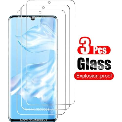 3PCS protective glass for huawei p 40 30 20 p20 p30 p40 lite 30lite 40lite light p smart plus 2019 psmart z glass protector film