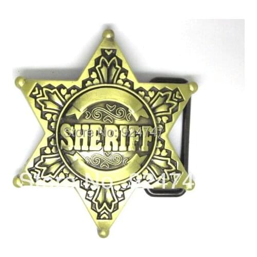 Sheriff Star Belt Buckle