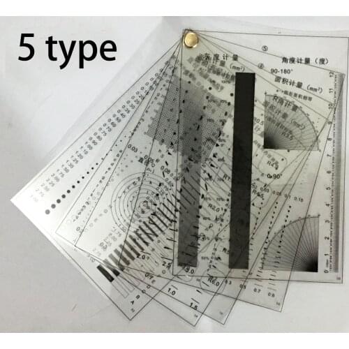 1sets Gauge Point Gauge Transparent Film Stain Card Comparison Card Stain Crack Contrast PET Dot Line Surface Quality Inspection