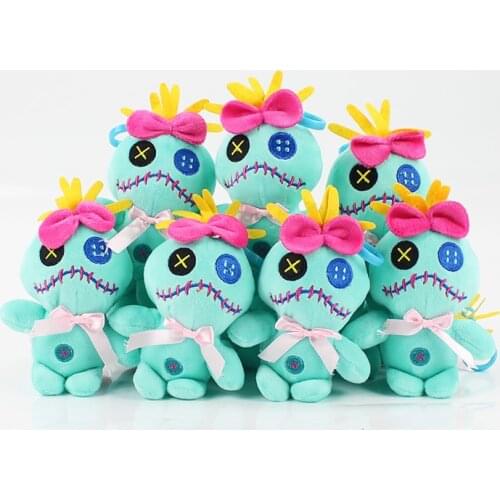 13cm 10pcs/lot Scrump pendant cotton plush cartoon doll toy movie Lilo & Stitch Scrump keychain soft stuffed for children gifts