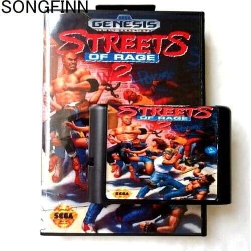16 bit MD Memory Card with Box for Sega Mega Drive for Genesis Megadrive - Streets Of Rage 2