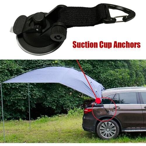 2/4 Pcs Outdoor Suction Cup Anchor Tie Down Camping Tarp Car Side Awning Pool Tarps Tents Securing Hook Multi Tool Camping Gear