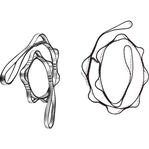 110cm Mountaineering Climbing Rigging Sling Rope Webbing 2-Pack