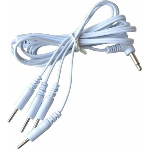 20Pcs/Pack Electrode Lead Wire Connecting Cable TENs Therapy Machine Line Connect With Electrode Pad 3.5mm Plug Body Massage
