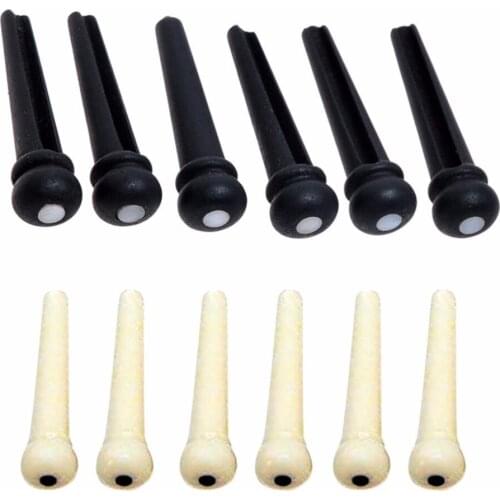 6 Pcs Bridge Pin Classical Style Dot Acoustic Guitar Musical Stringed Instruments Guitar Parts Accessories