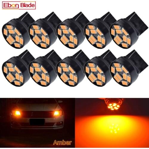10x T20 7440 W21W WY21W 5630 Car LED DRL Reverse Light Backup Reverse Lamp Tail Brake Bulb Turn Signal Lights White Amber 12V DC