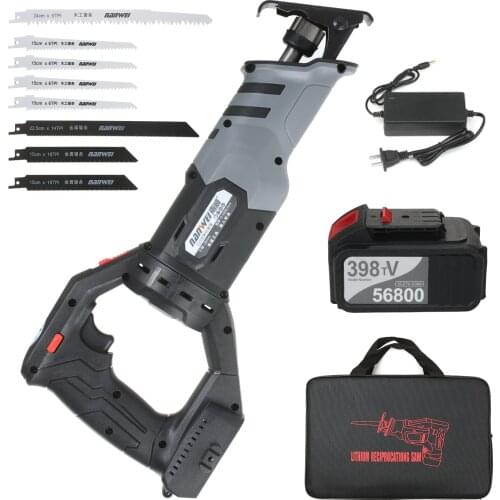 21V Brushless Reciprocating Saw Cordless Reciprocating Saw Electric Portable High Power Cutting Saw for Wood / PVC / Metal