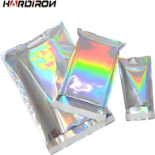 HARDIRON Laser Self Sealing Plastic Envelopes Mailing Storage Bags Holographic Gift Jewelry Poly Adhesive Courier Packaging Bags