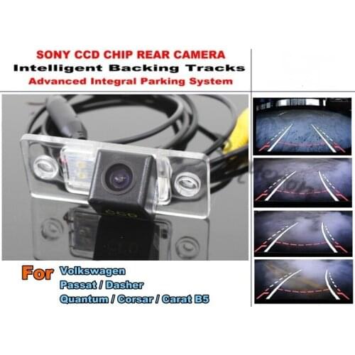 For Volkswagen VW Passat Dasher Quantum Corsar Carat B5 Tracks Camera HD CCD Intelligent Dynamic Tragectory Rear View Camera