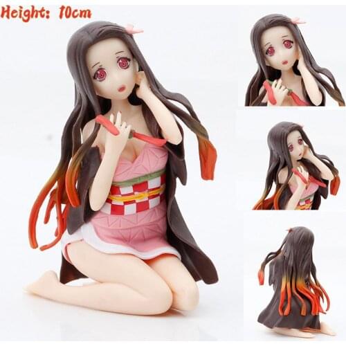 Anime Figure Model Toy Demon Slayer Kamado Nezuko Action Figure Kneeling Version Pvc Figure Toy Brinquedos Ornament Collection