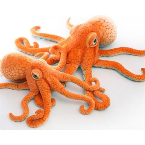 Giant Realistic Stuffed Marine Animals Soft Plush Toy Octopus Orange P31B