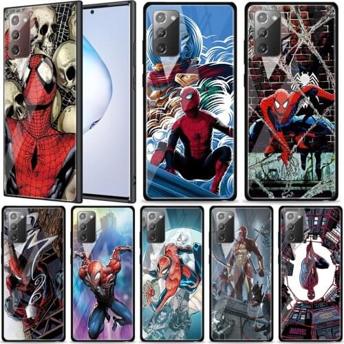 Spiderman Comic Tempered Glass For Samsung Galaxy Note 20 Ultra 10 9 8 Plus Lite A70 A50 A40 A30 A20 A10 Phone Case