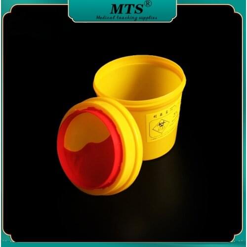 2L Capacity Sharps Container Medical Needles Bin Biohazard Tattoo Piercing Needles Disposal Collect Waste box 1pcs