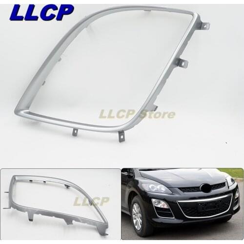 LLCP For Mazda CX7 CX-7 2010 2011 2012 2013 2014 Front Bumper Fog Light Frame Fog Lamp Hood Decorative Cover