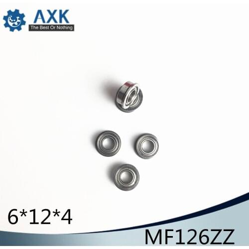 MF126ZZ Bearing ABEC-5 (10PCS) 6*12*4 mm Miniature Flanged MF126Z Ball Bearings MF126 ZZ