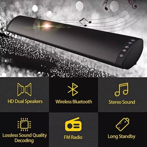 Wall Speaker Home Theater Room Speaker For Computer For TV Wireless Bluetooth Column Subwoofer Soundbar Music Center USB Radio