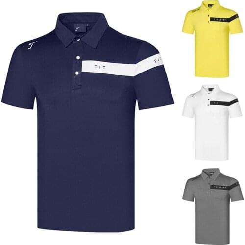 New Style Golf Apparel Short-Sleeved Summer Quick-Drying Breathable Jersey Mens T-Shirt Polo Shirt Sports Casual Polyester